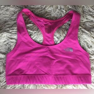 THE NORTH FACE Women’s size MEDIUM MOVMYNT FUCHSIA PINK GRAY SPORTS BRA